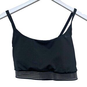 NIKE Sports Bra Plus Size 1X Black Crop Tank Womens Workout Top Padded
